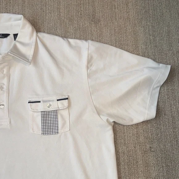 Travis Mathew Mens XL White Short Sleeve Golf Polo Shirt Performance Top - Picture 3 of 11